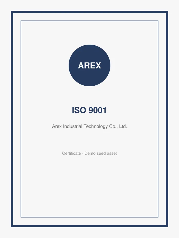 ISO 9001 certificate